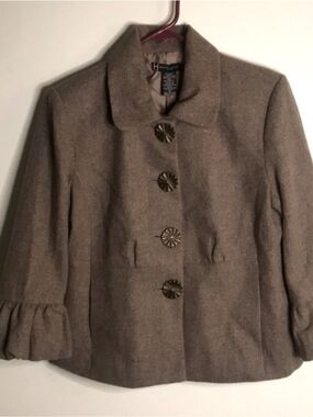 Boston Design Studio Women's Houndstooth Tweed Blazer Jacket Lined Sz 12
